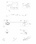 Alternator Regulator Wires Controls Springs Electric Starter Diagram and Parts List for 543577-0110-E1  Briggs and Stratton Engine
